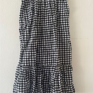 Black and White Gingham Skirt - S